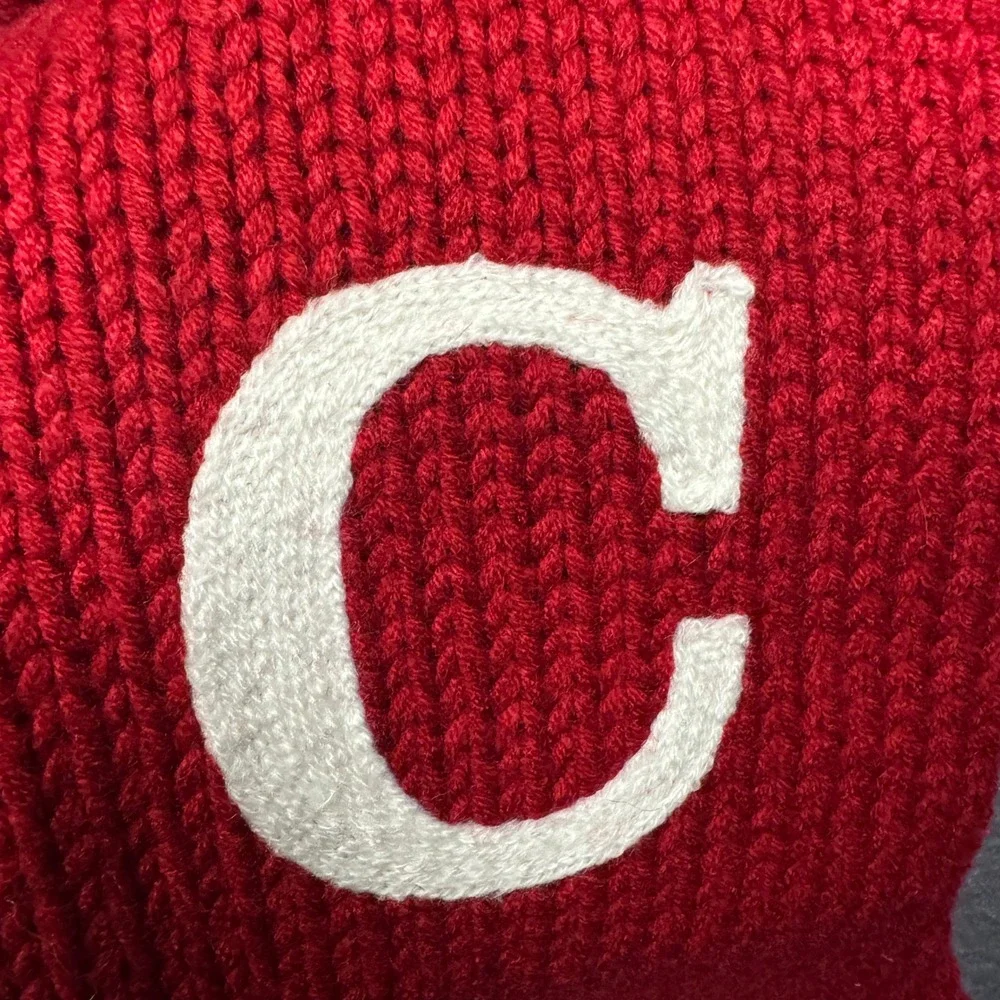 Wondershop Red Knitted Stocking Letter C Embroidered Christmas Target Brand 17in